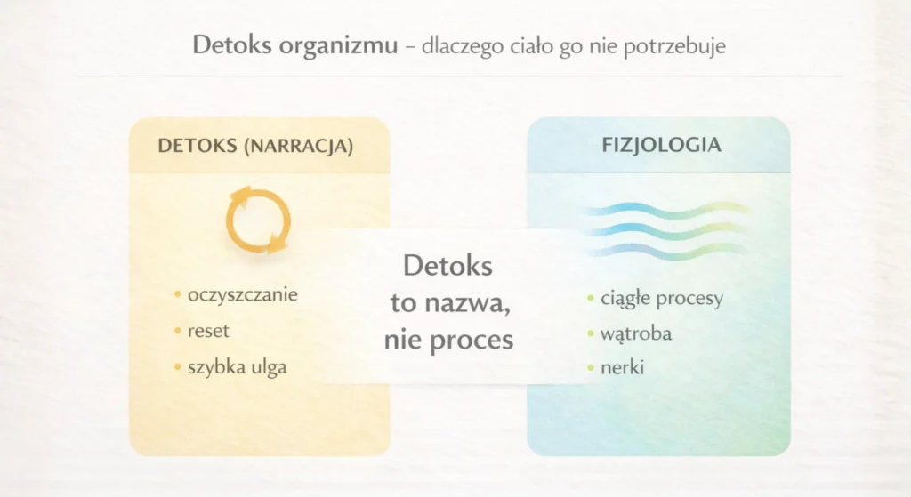 Detoks organizmu - dlaczego ciało go nie potrzebuje - infografika