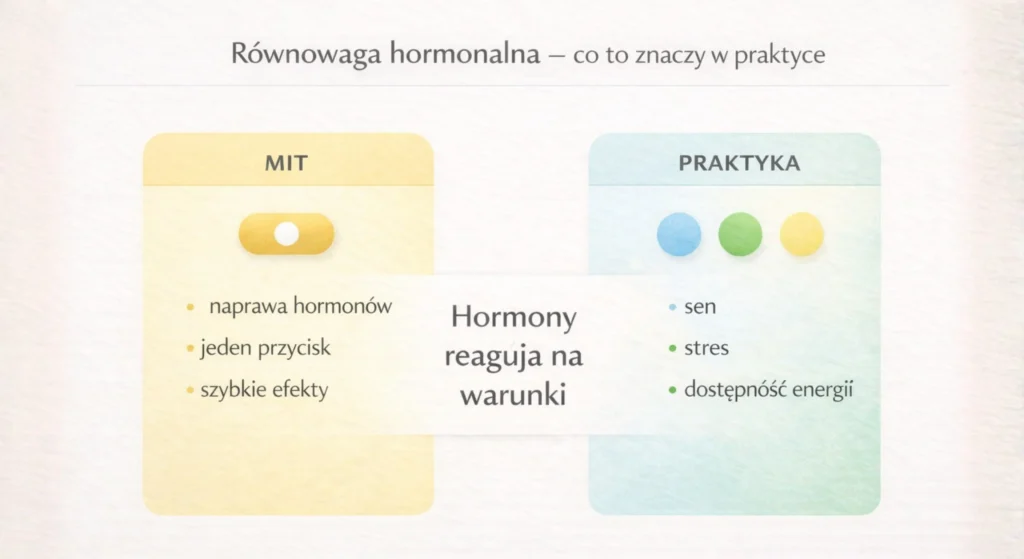 R&oacute;wnowaga hormonalna - co to znaczy w praktyce - infografika