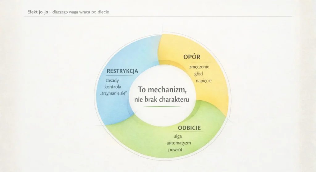 Efekt jo-jo - dlaczego waga wraca po diecie - infografika